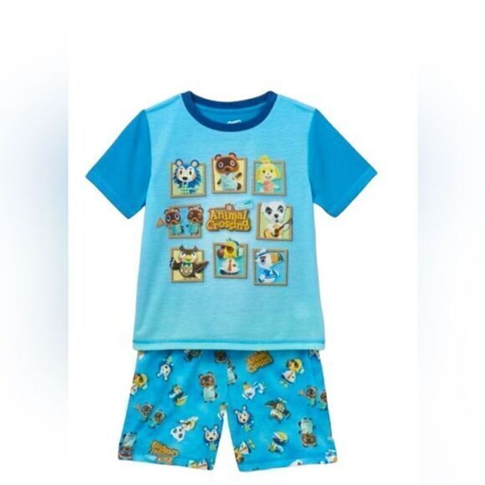 Animal Crossing Boys' XL 14/16 Blue 2pc NEW
